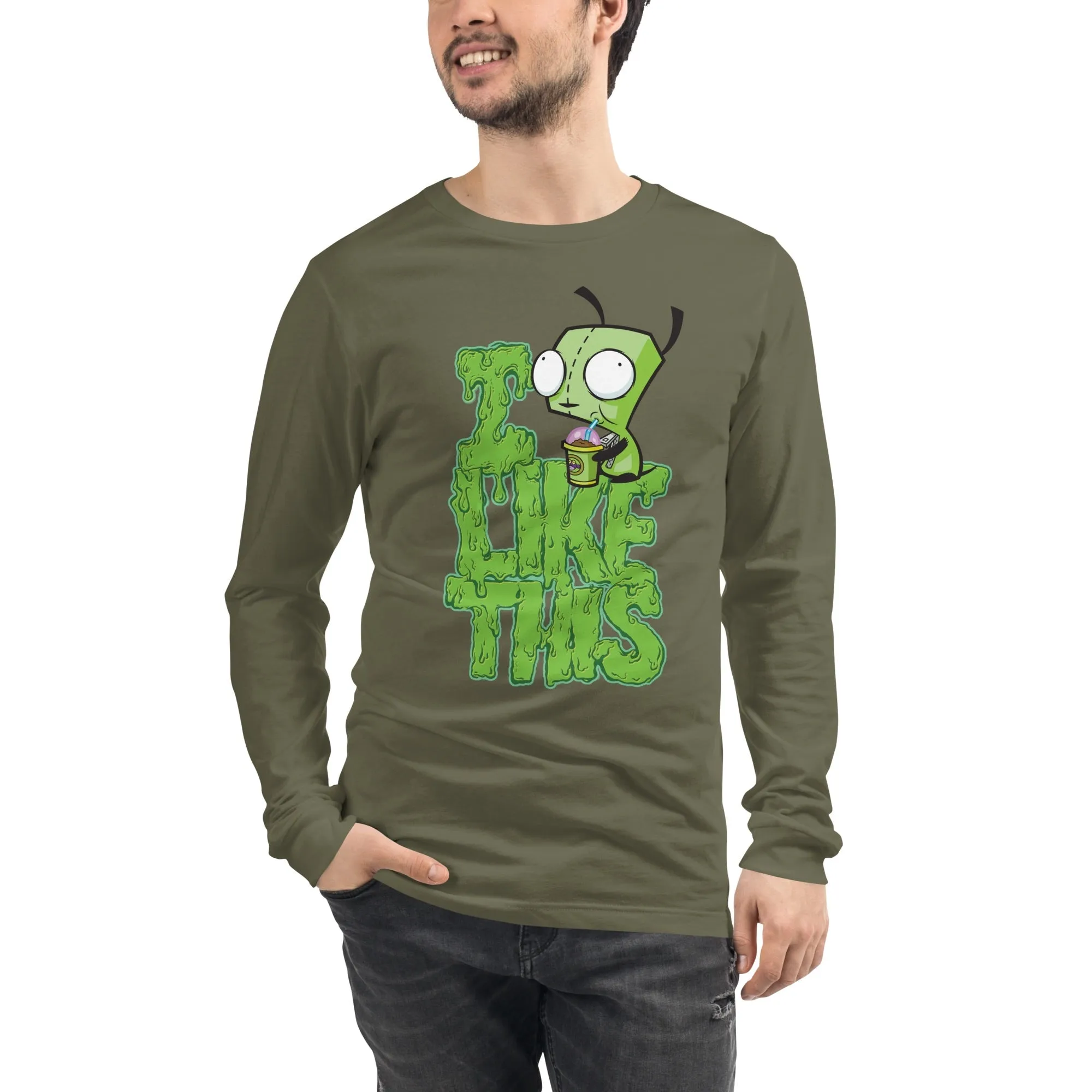 Invader Zim I Like This Adult Long Sleeve Shirt