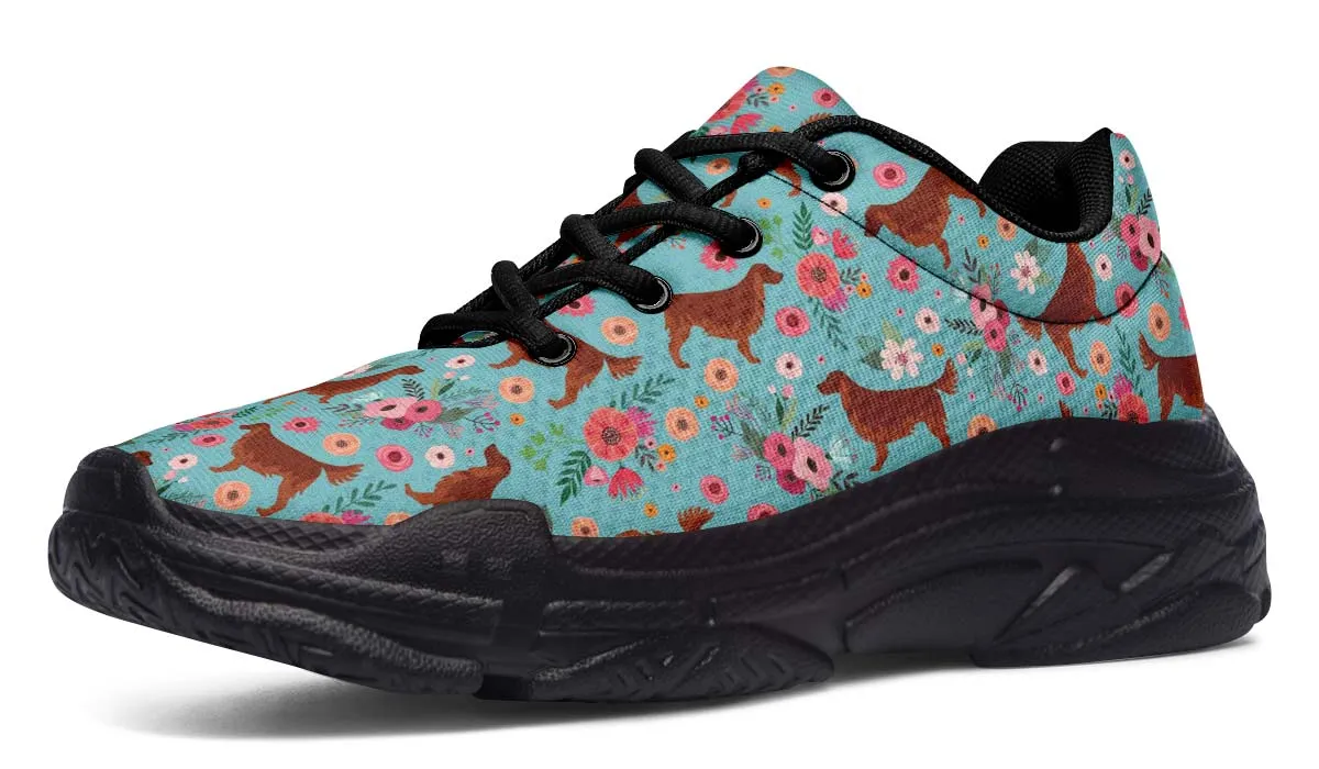 Irish Setter Flower Chunky Sneakers