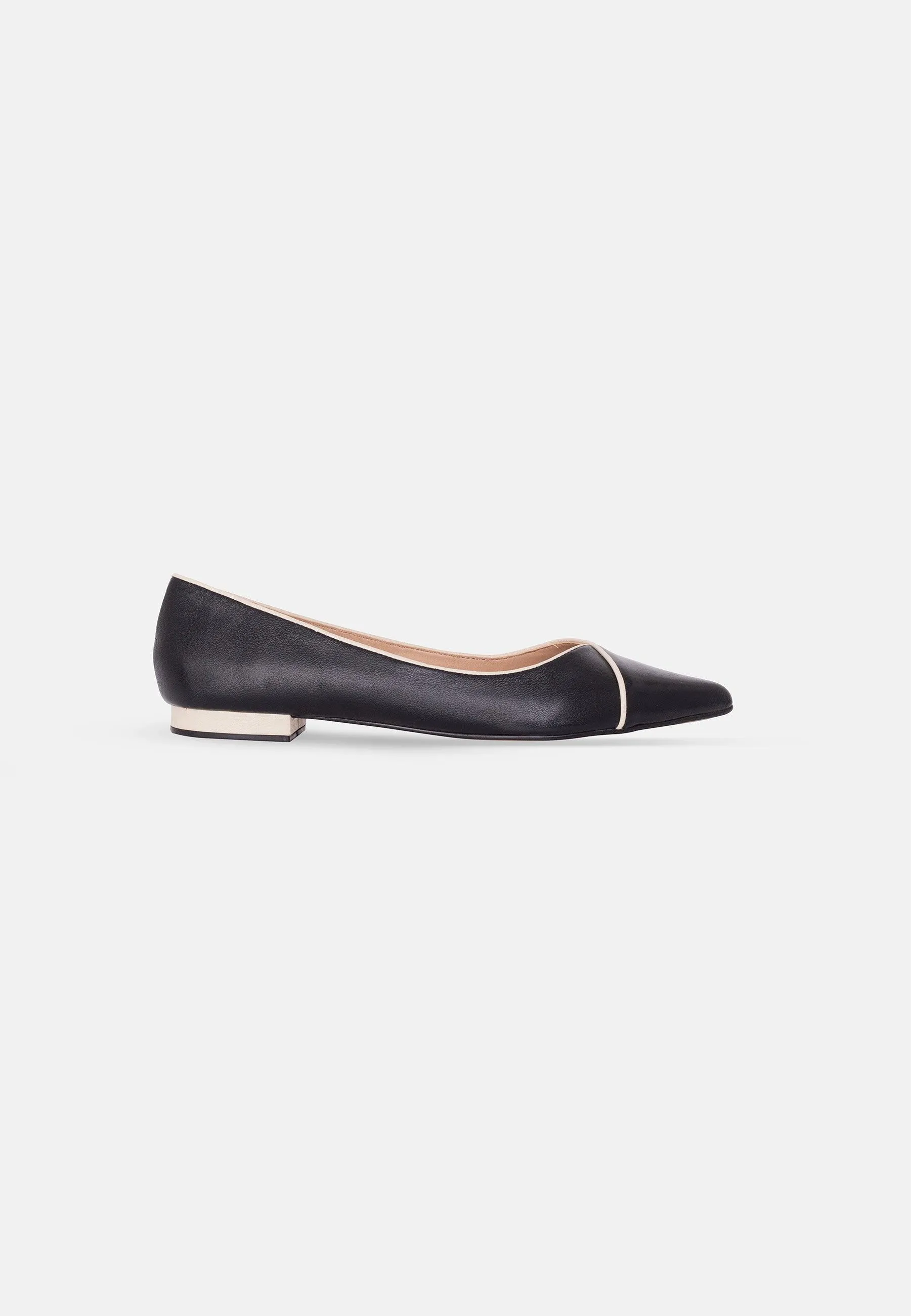 Ladies Classic Red Leather Ballerinas