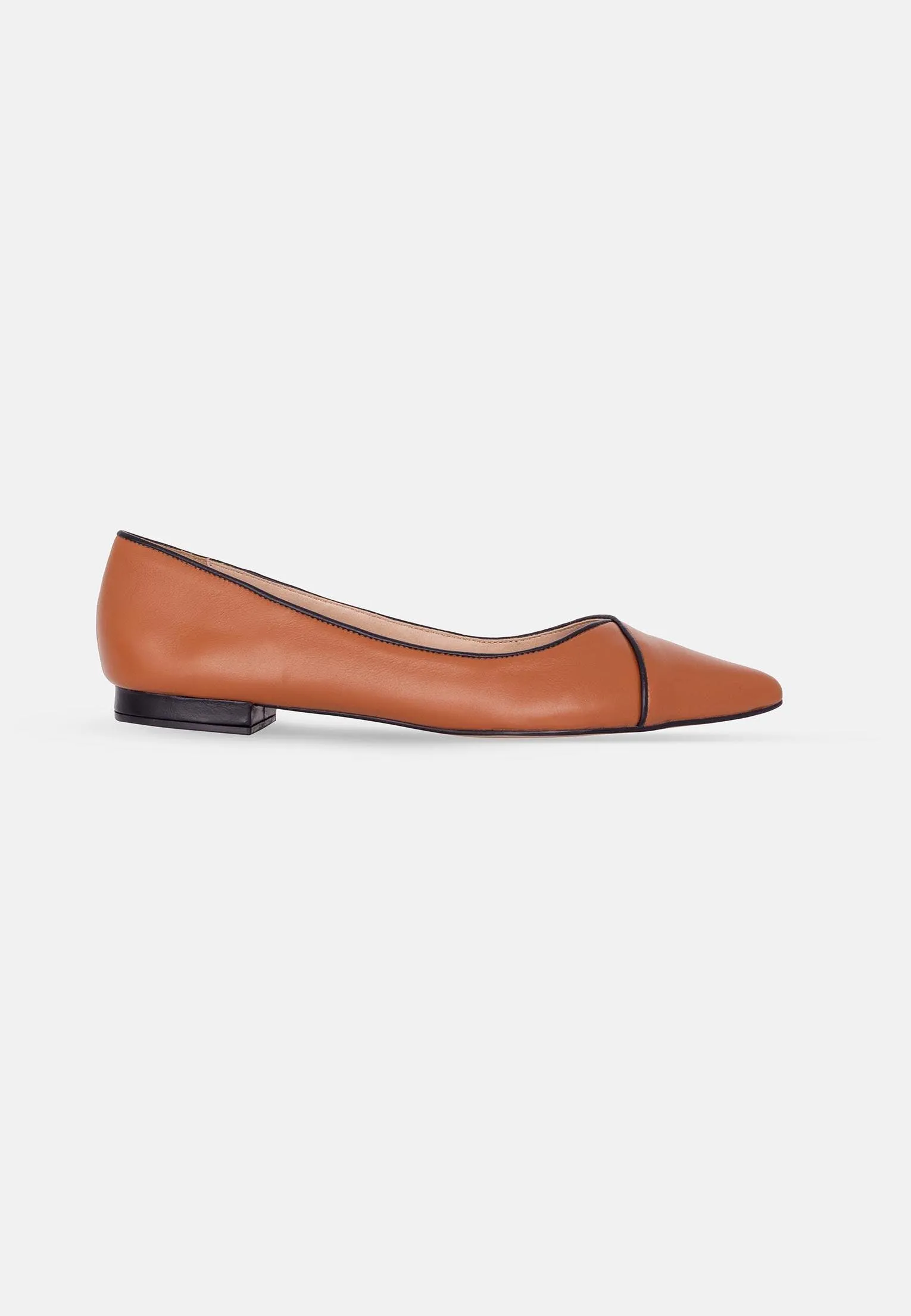 Ladies Classic Red Leather Ballerinas