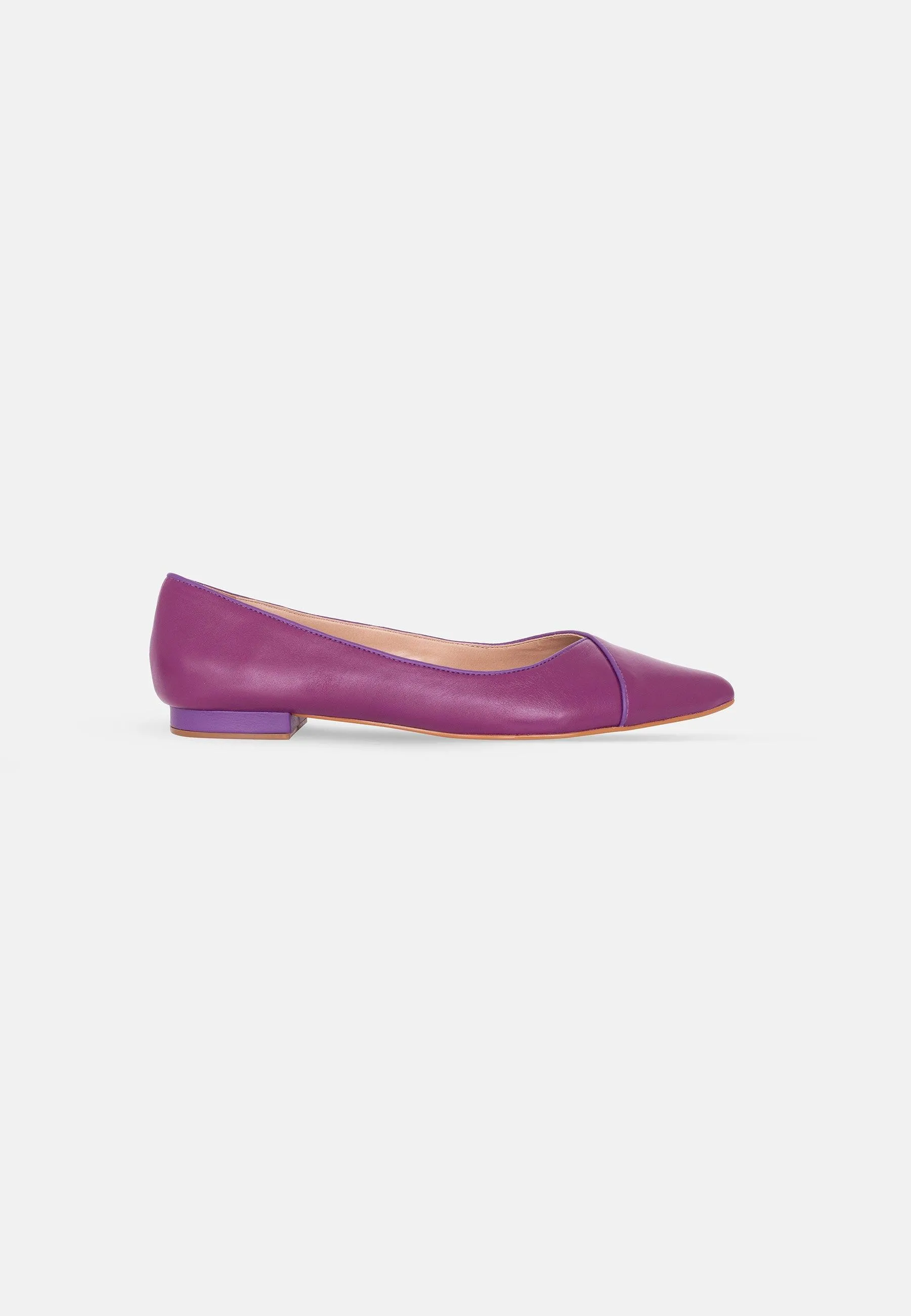 Ladies Classic Red Leather Ballerinas