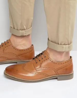 Lambretta Brogues In Tan Leather