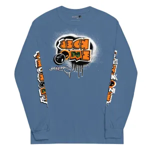 LONG SLEEVE TEE (uniSex): OrangeNeonCamoDrip