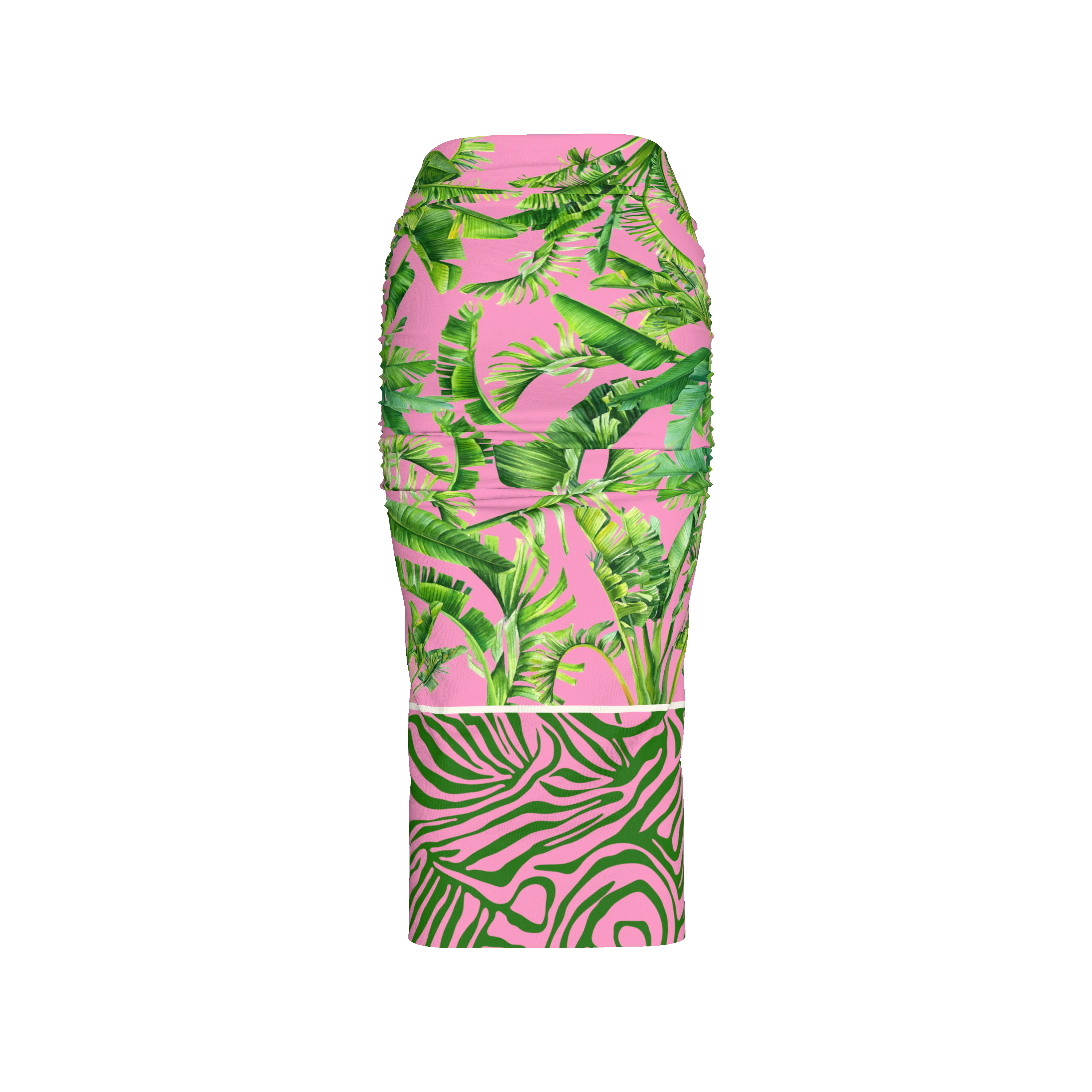 Lucy Skirt - Palm/Zebra Mix (Printed to Order)