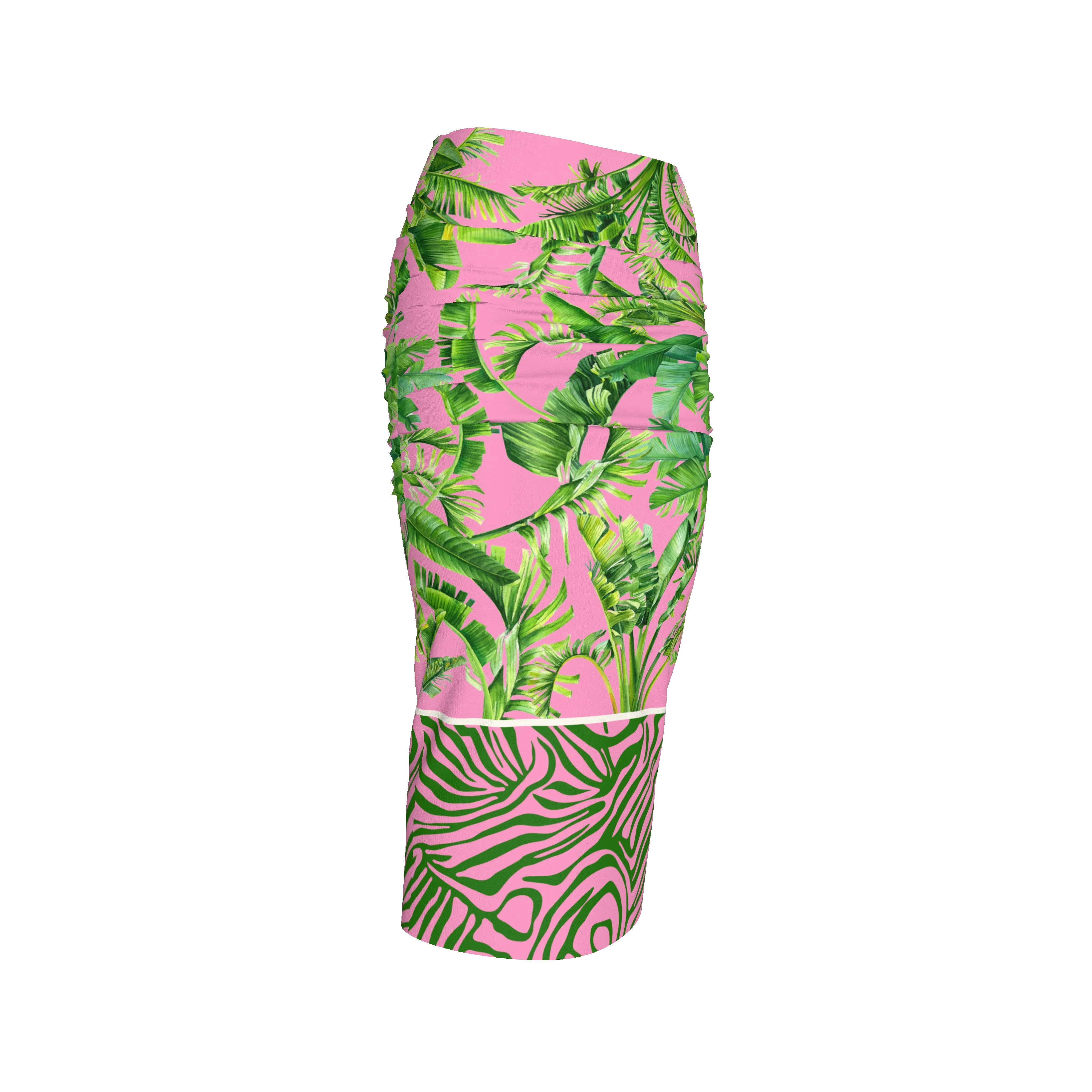 Lucy Skirt - Palm/Zebra Mix (Printed to Order)