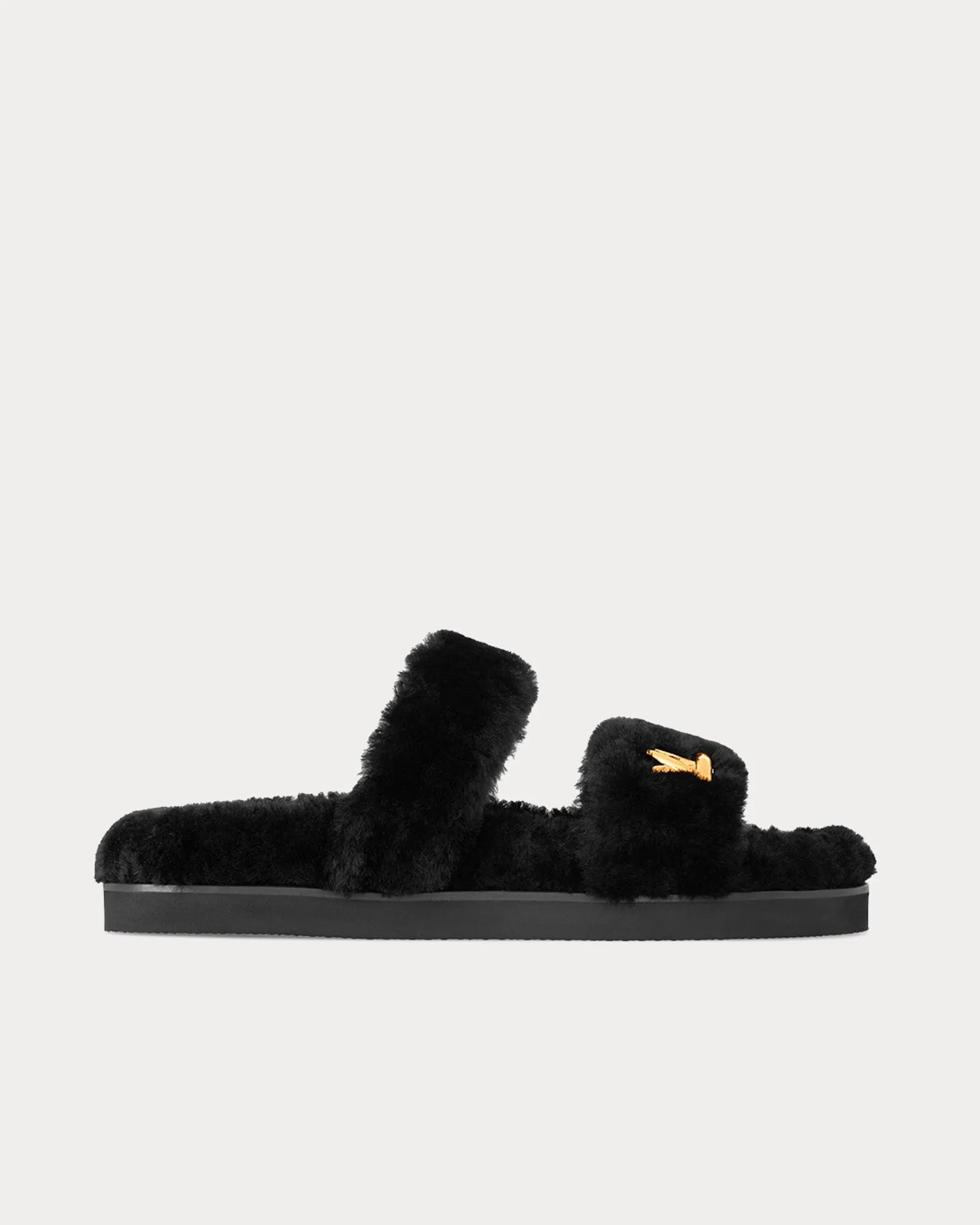 LV Sunset Comfort Flat Black Mules