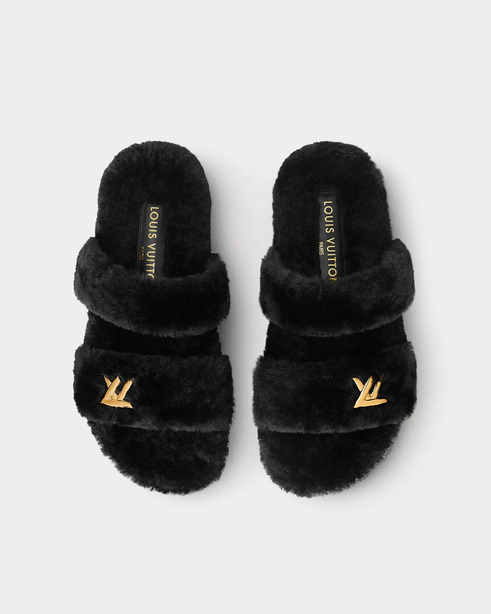 LV Sunset Comfort Flat Black Mules