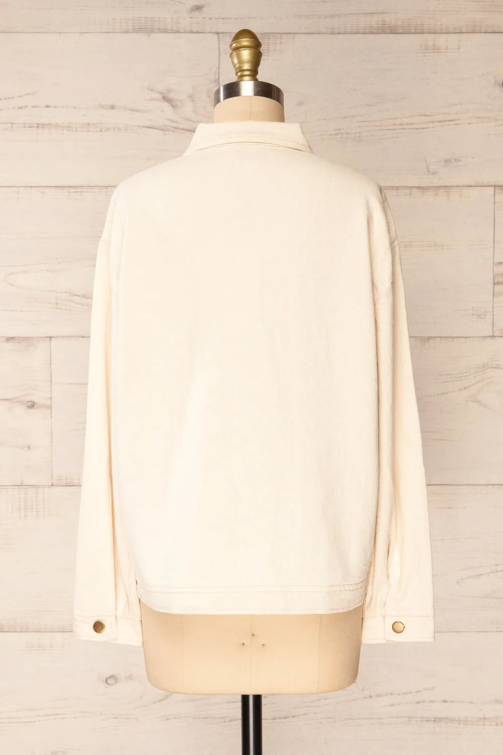Majorque | Oversized Beige Denim Jacket