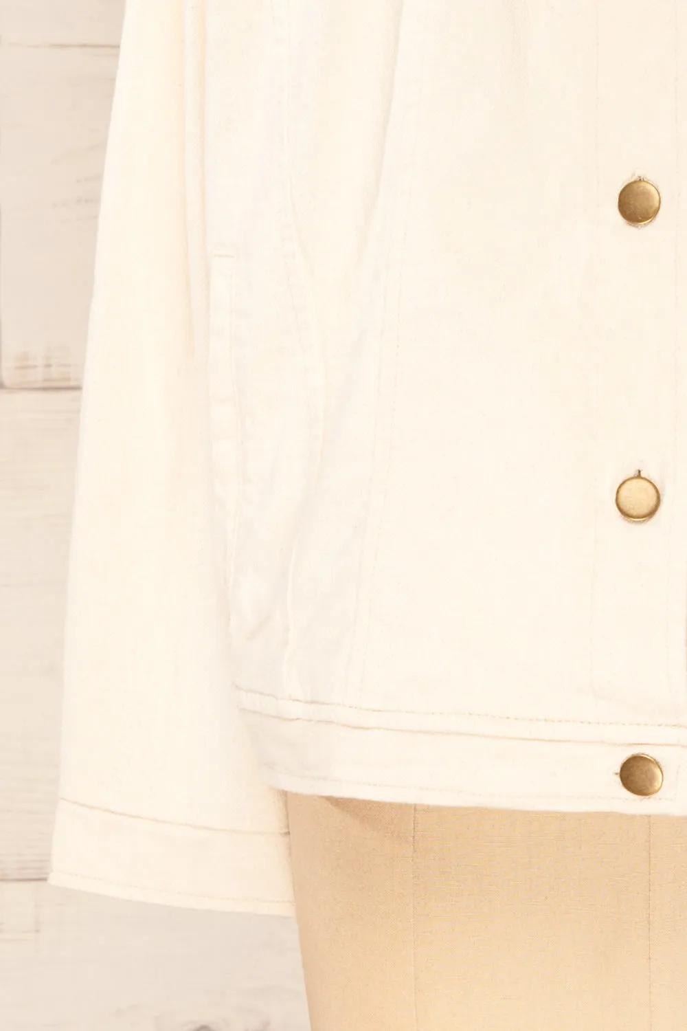 Majorque | Oversized Beige Denim Jacket