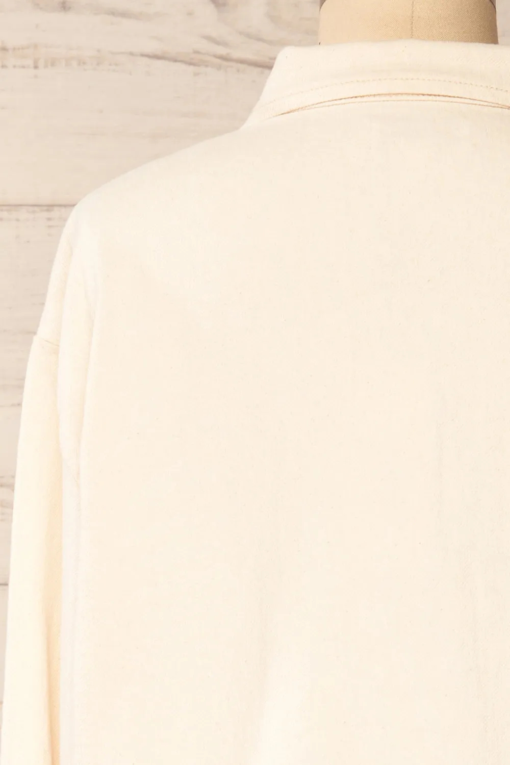 Majorque | Oversized Beige Denim Jacket