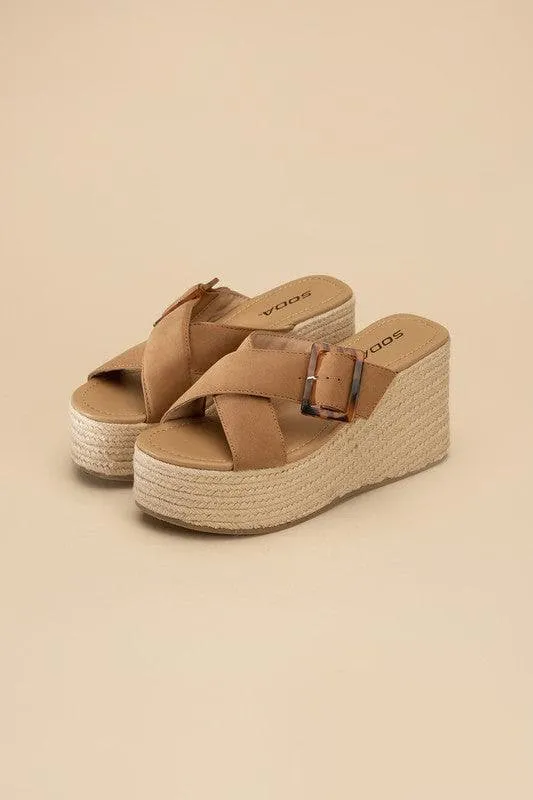 Manta Espadrille Platform Slides