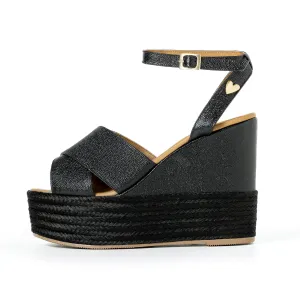 Masha Sandals Total Black - Leather