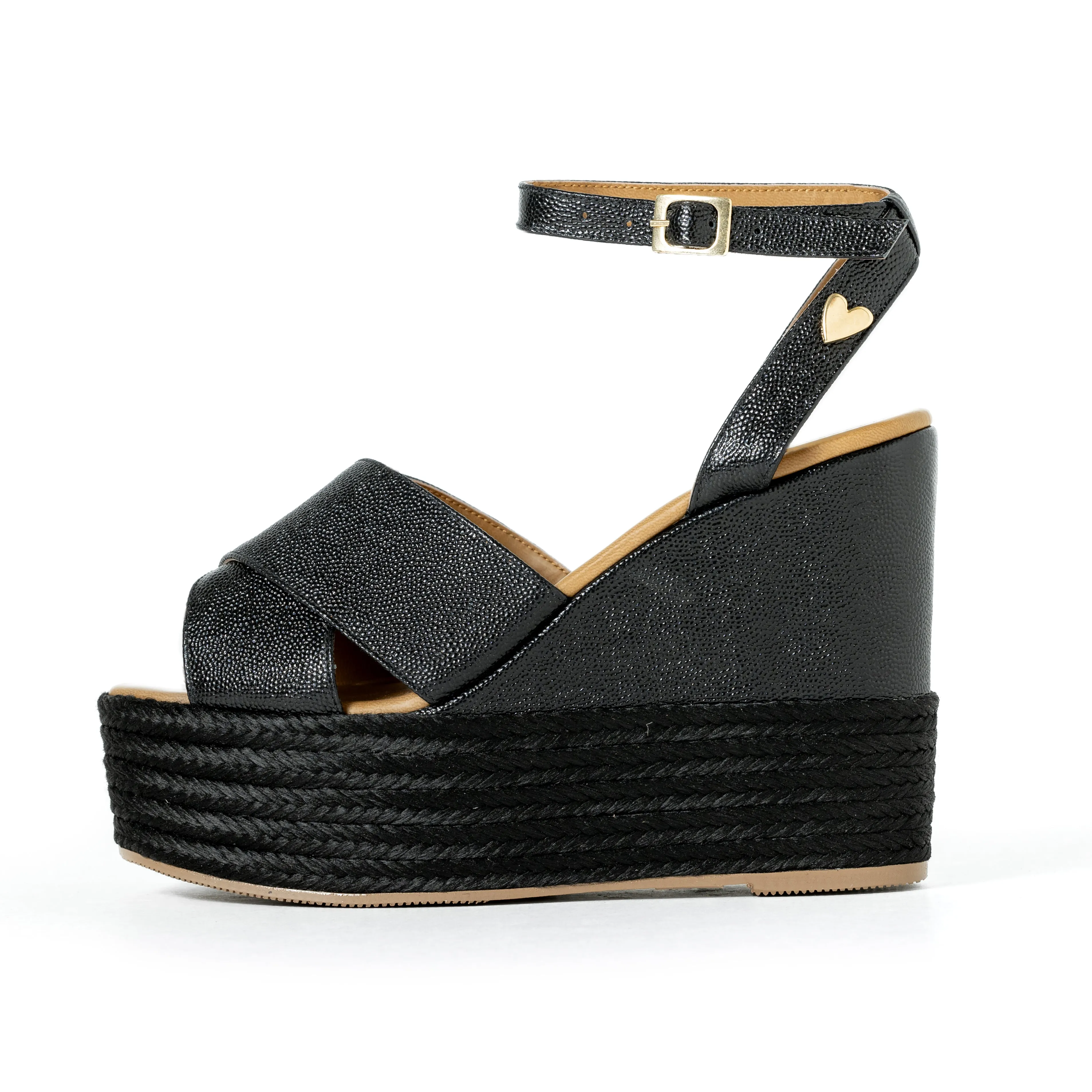 Masha Sandals Total Black - Leather