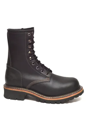 Men's Redhawk Black Steel Toe Logger