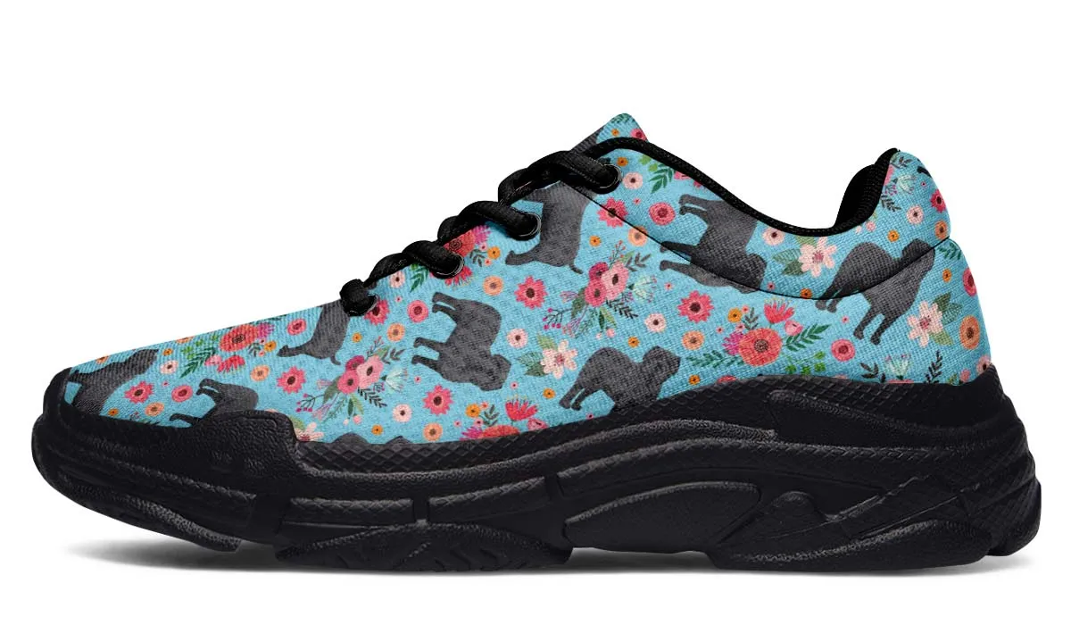 Neapolitan Mastiff Flower Chunky Sneakers