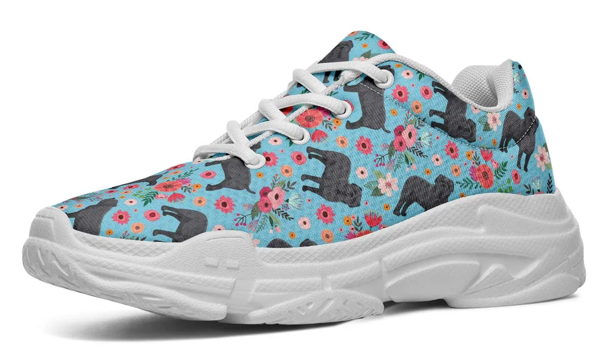 Neapolitan Mastiff Flower Chunky Sneakers