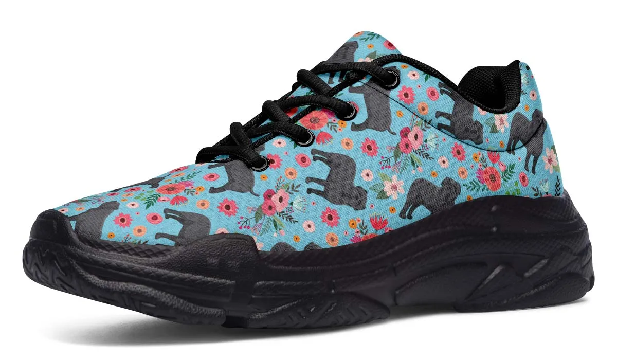 Neapolitan Mastiff Flower Chunky Sneakers