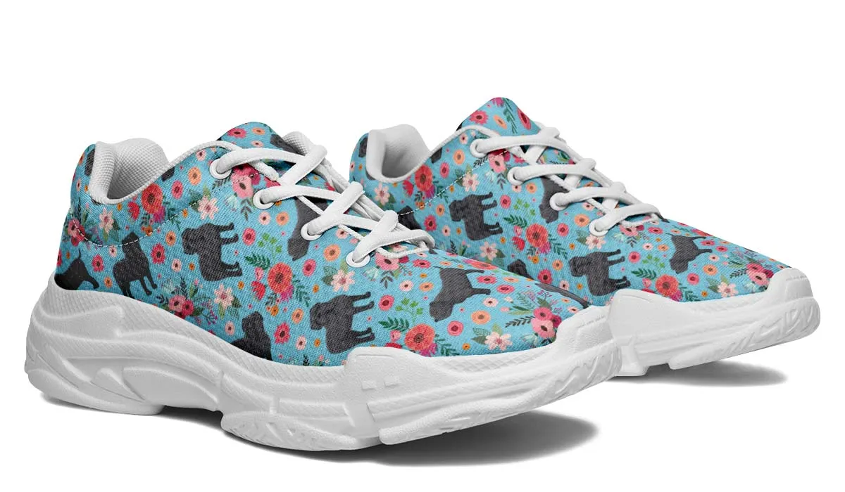 Neapolitan Mastiff Flower Chunky Sneakers