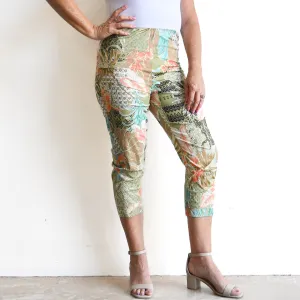 Orientique Stretch Capri Pant - Algarve - 2679