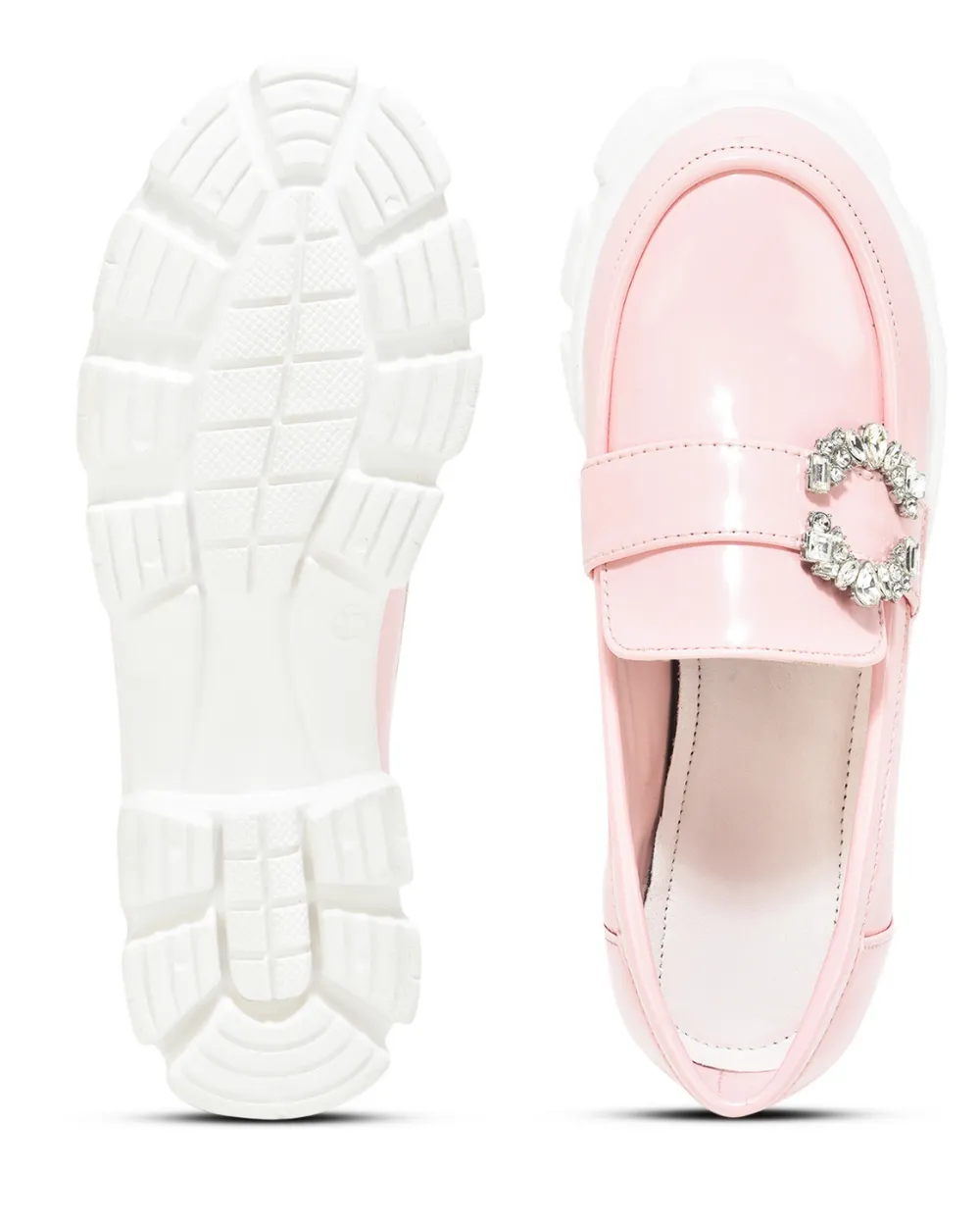 Pink Slip-on Embellished Loafer