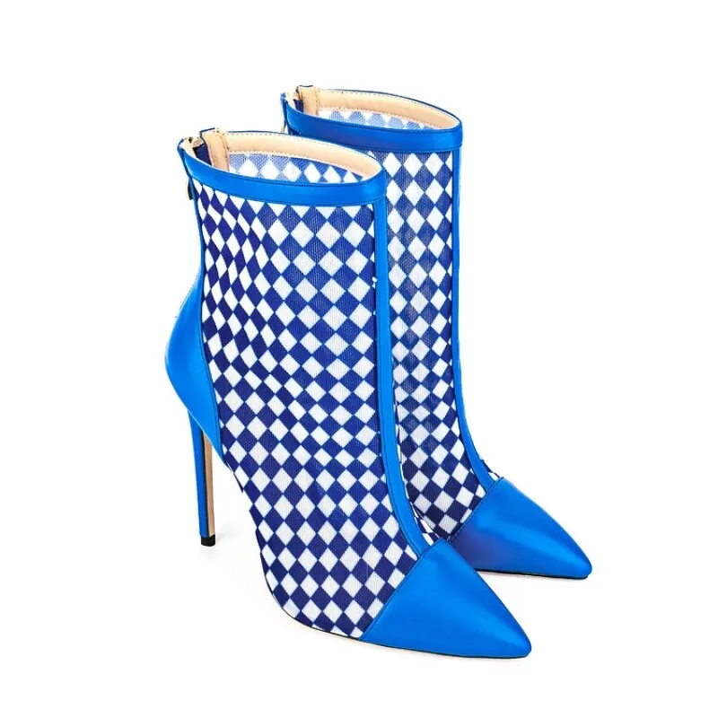 Pointed Toe Mixed Color High Heels