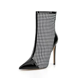 Pointed Toe Mixed Color High Heels