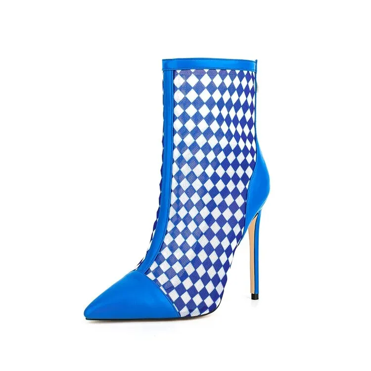 Pointed Toe Mixed Color High Heels