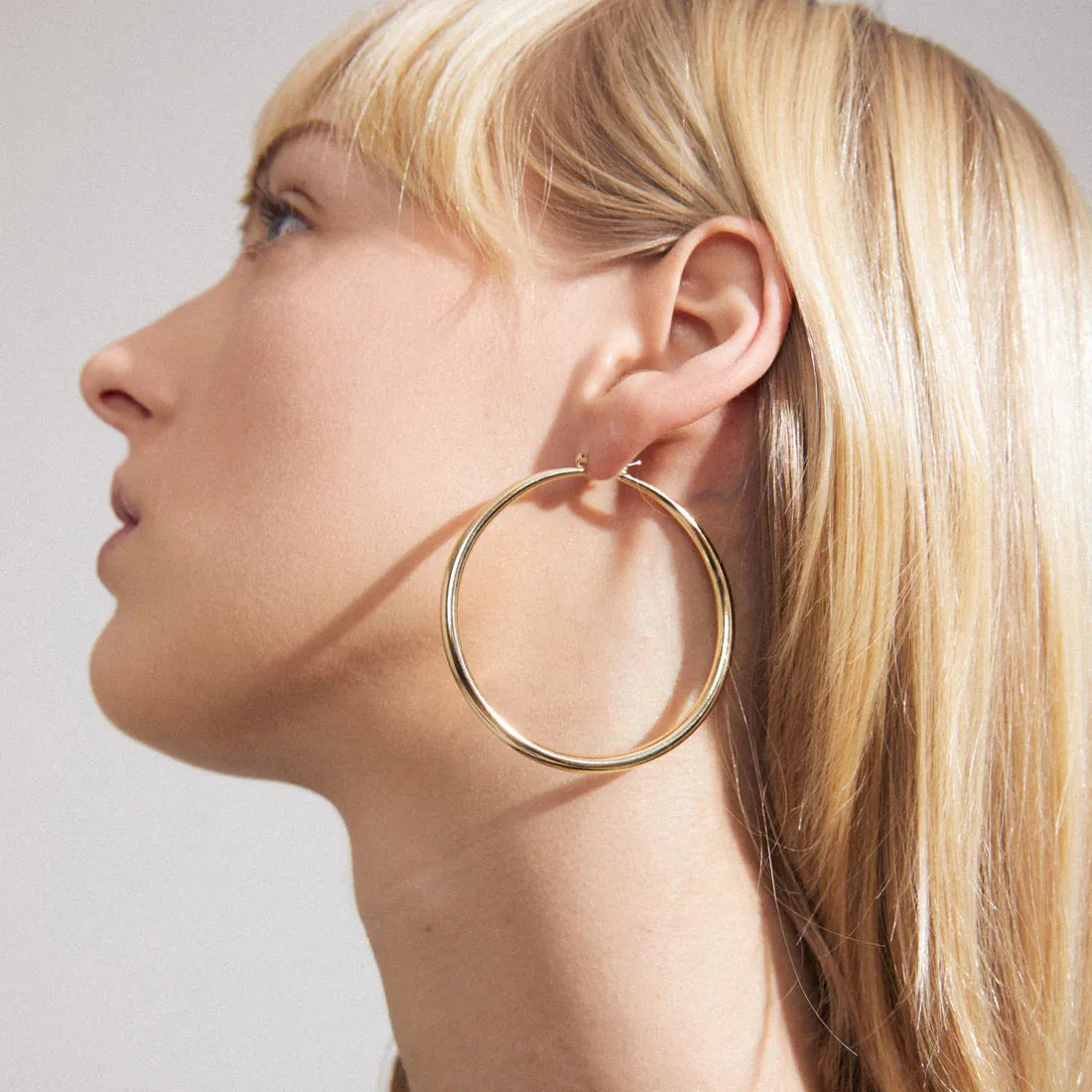 Priya Recycled Large Hoop | Gold