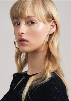 Priya Recycled Large Hoop | Gold