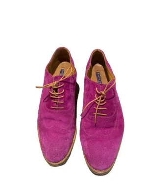 Ralph Lauren Collection Suede Leather Fuchsia Oxfords Shoes Sz8 1/2 UK 5.5 38.5 ladies