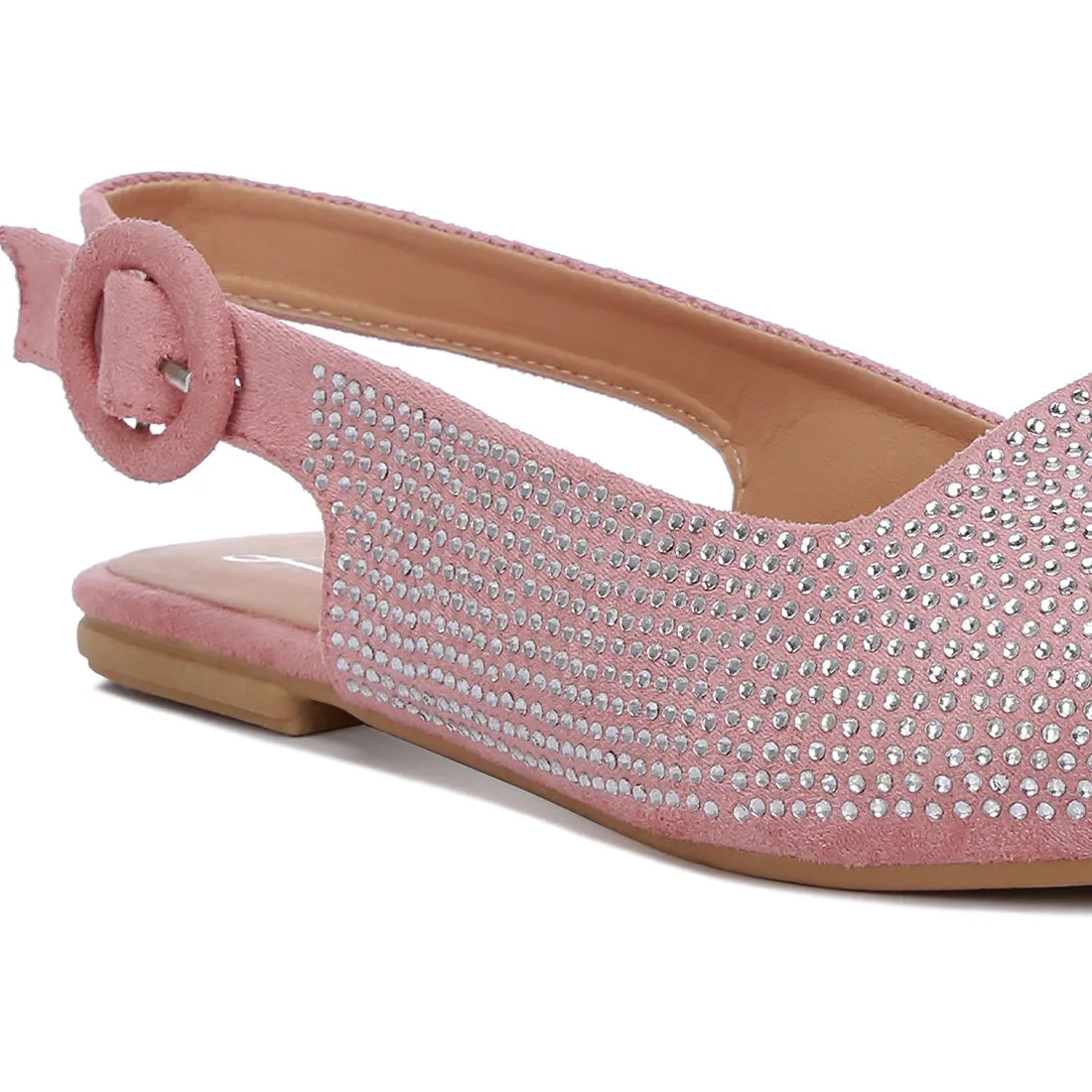 Rhinestones Embellished Slingback Mules