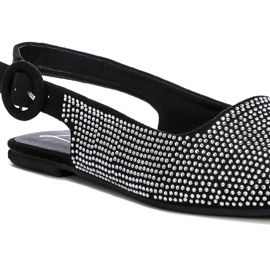 Rhinestones Embellished Slingback Mules