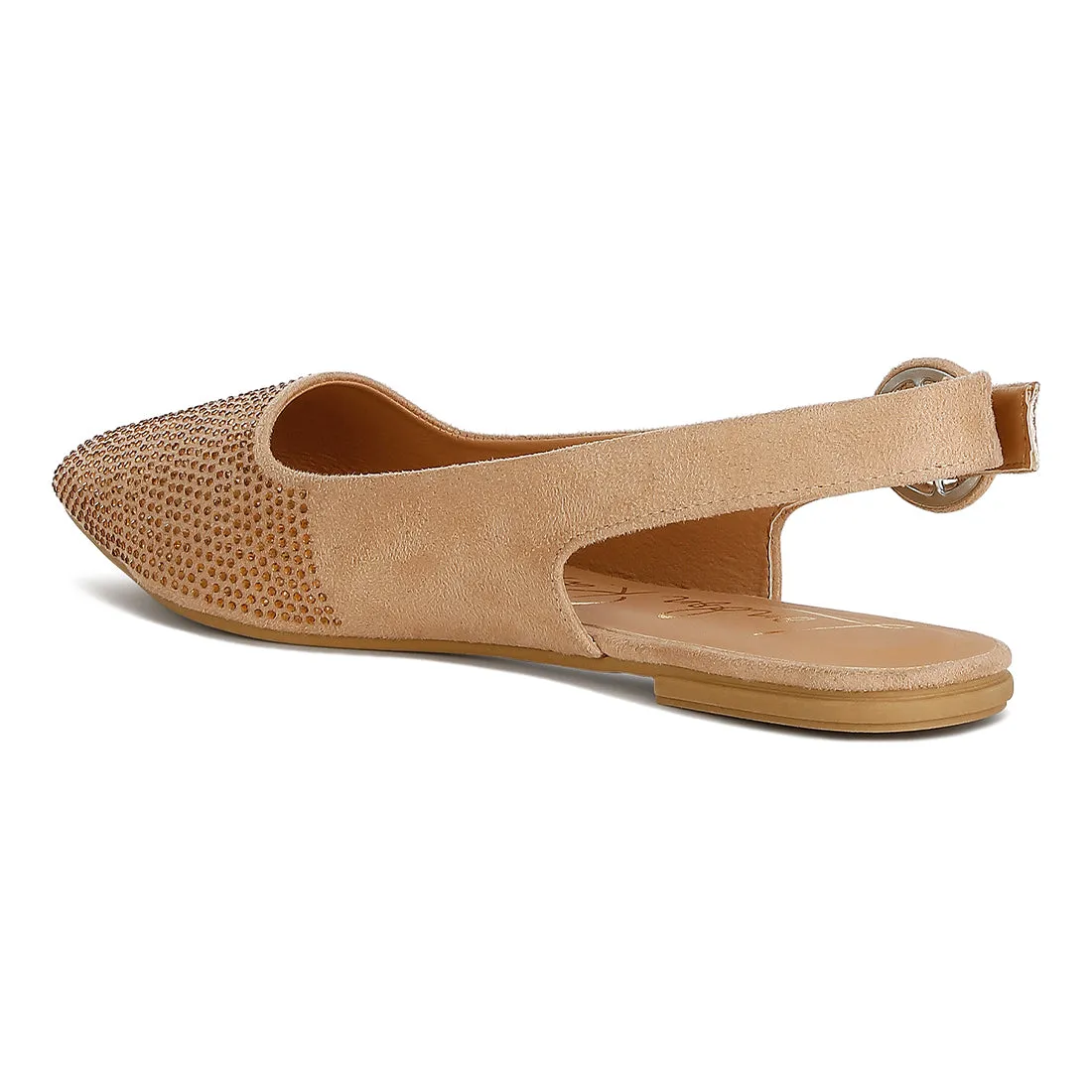 Rhinestones Embellished Slingback Mules