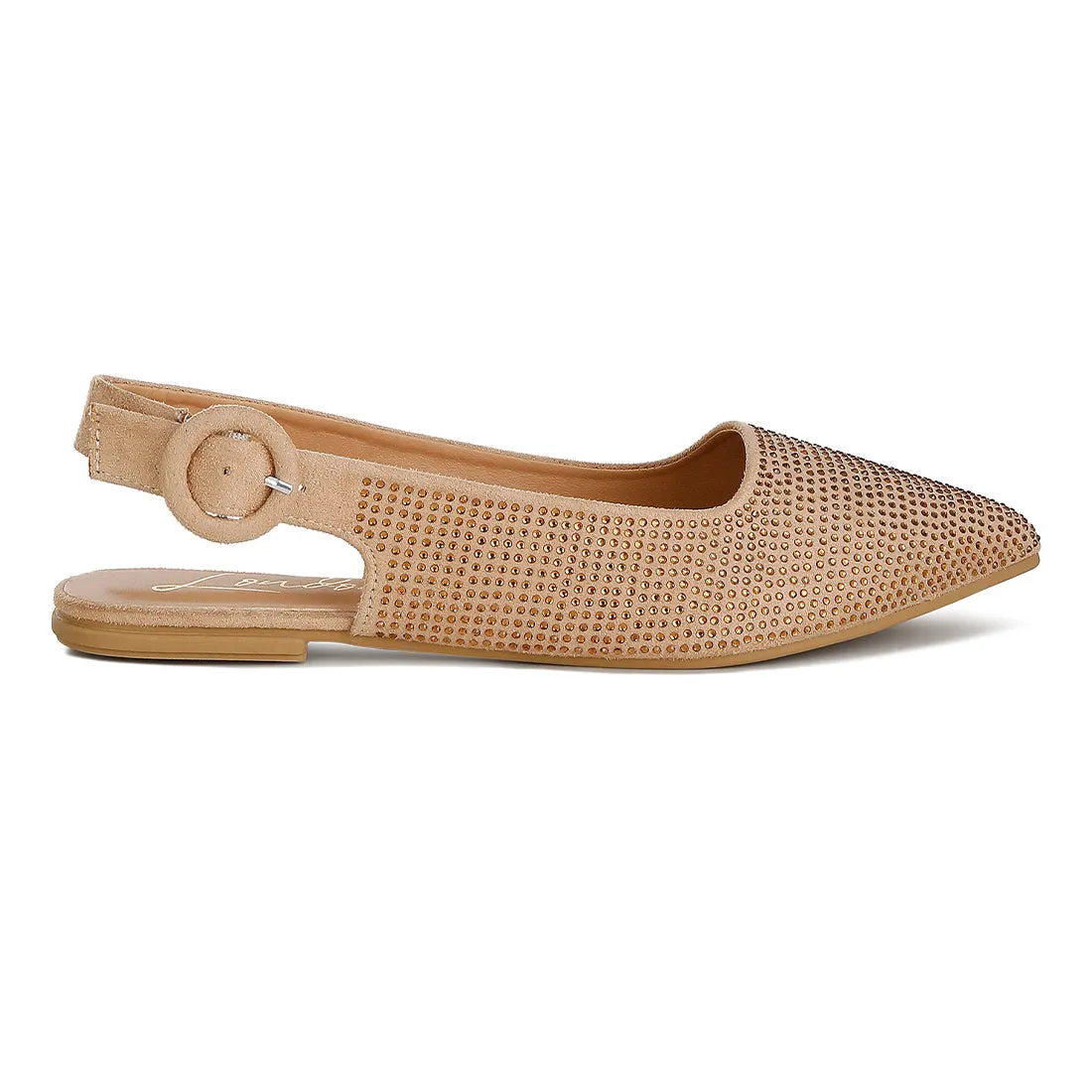 Rhinestones Embellished Slingback Mules