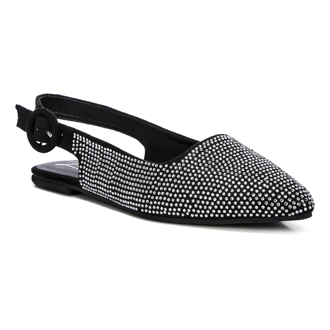 Rhinestones Embellished Slingback Mules