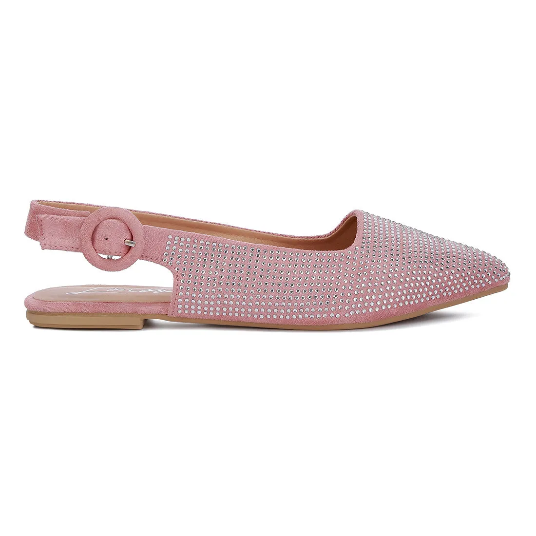 Rhinestones Embellished Slingback Mules