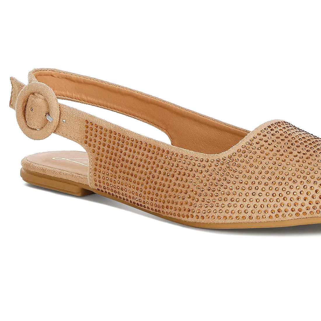 Rhinestones Embellished Slingback Mules
