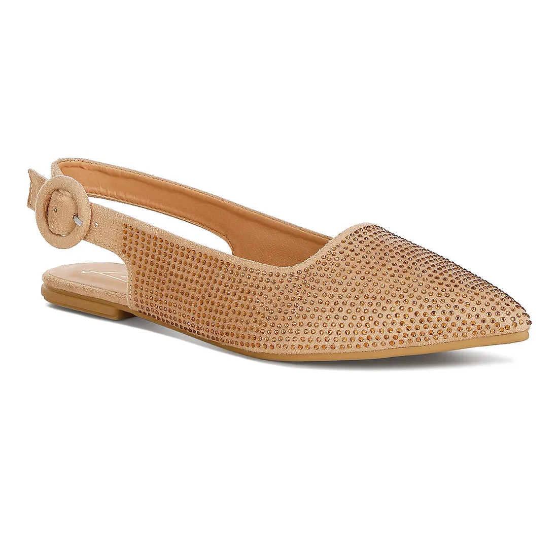 Rhinestones Embellished Slingback Mules
