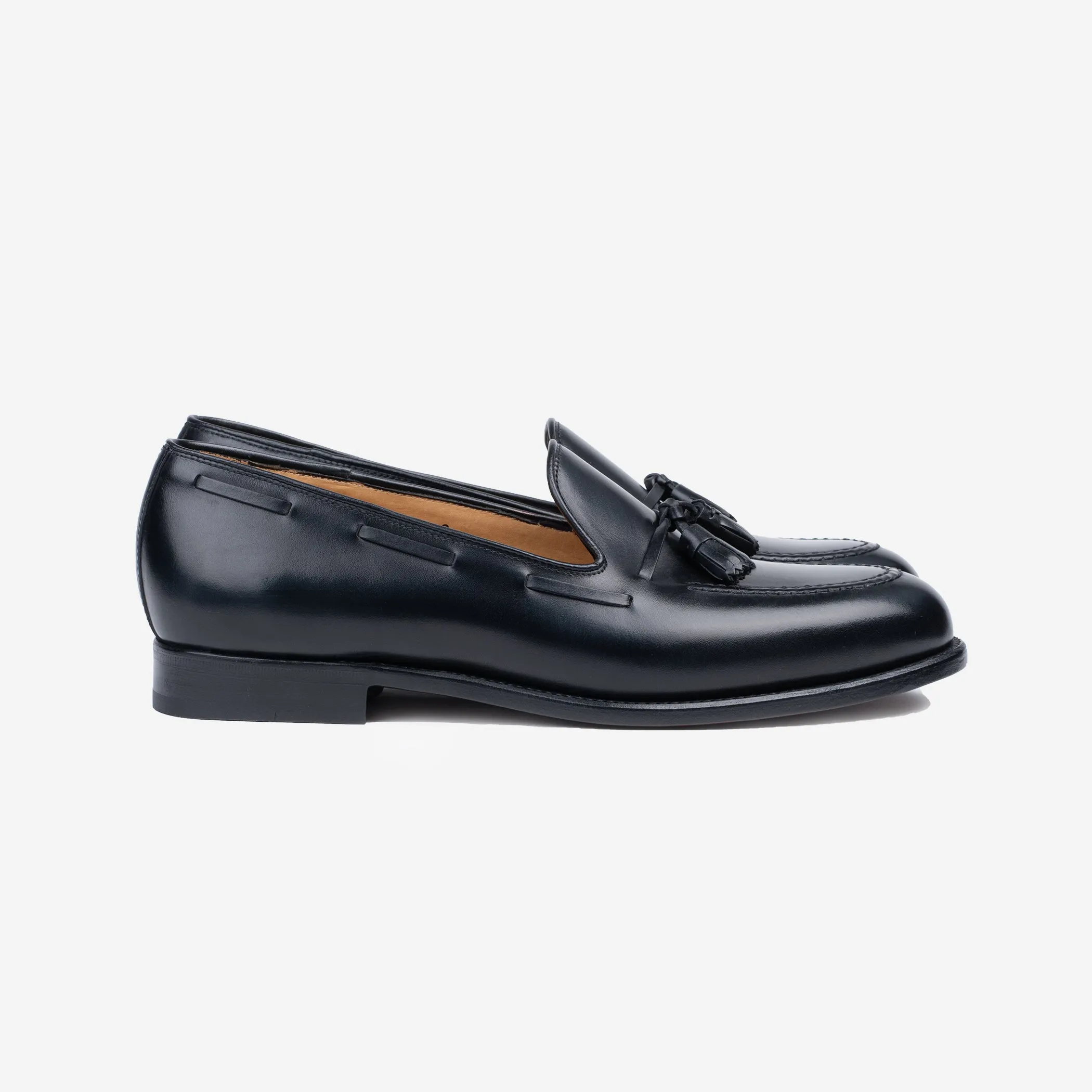 Tassel Loafer in Black Calf