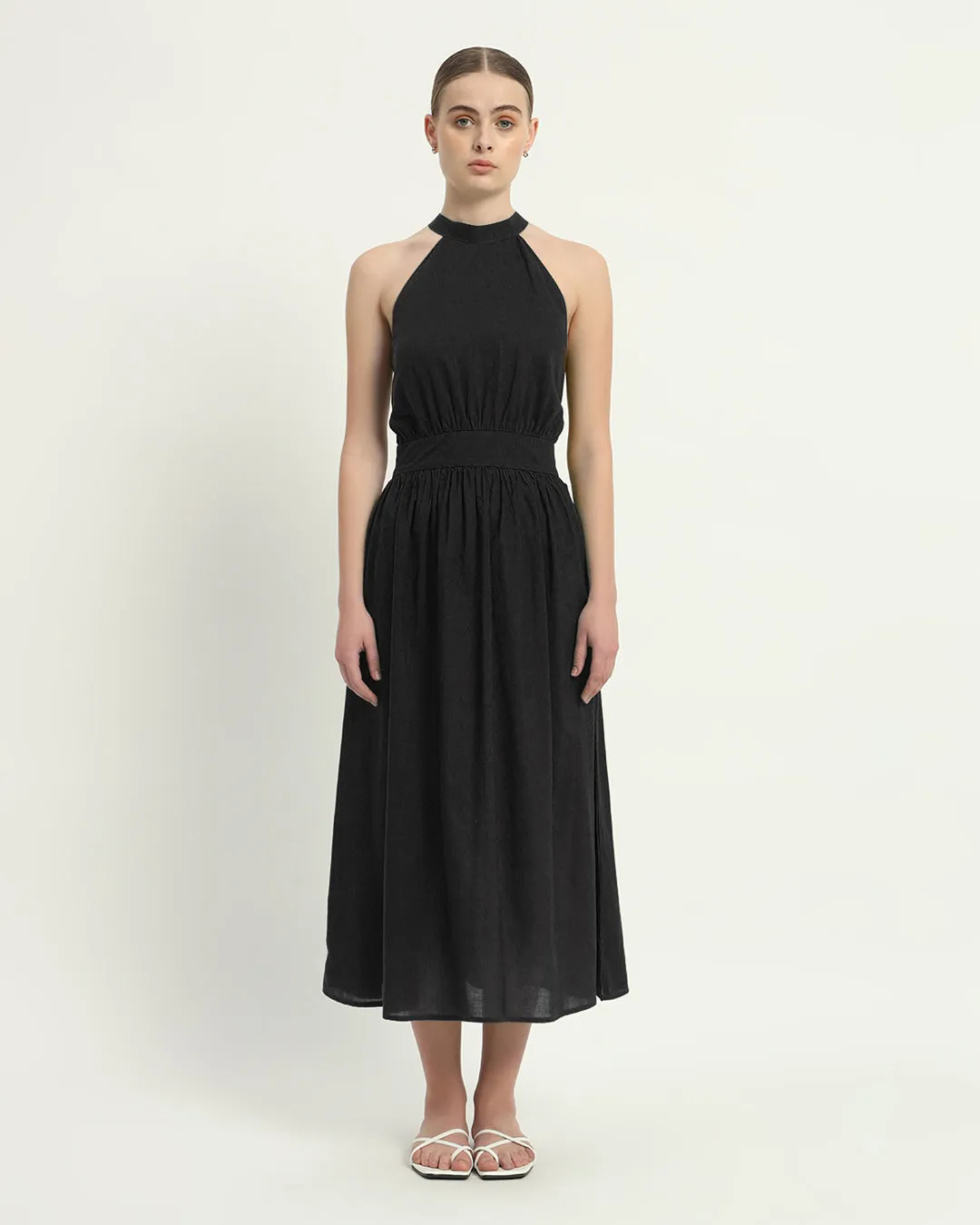 The Massena Noir Cotton Dress