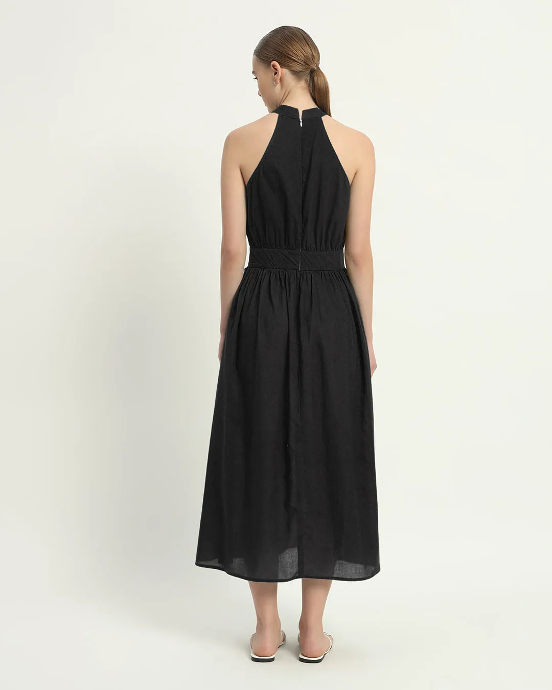 The Massena Noir Cotton Dress