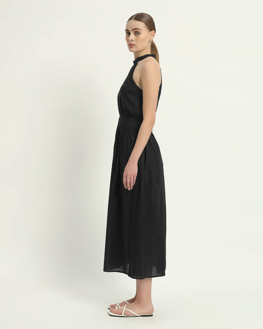 The Massena Noir Cotton Dress