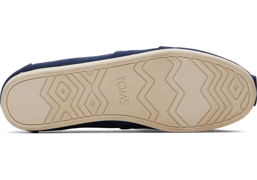 TOMS Mens Alpargata Recycled Cotton Canvas Espadrille - Navy