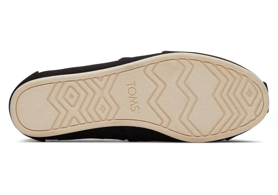 TOMS Womens Alpargata Recycled Cotton Espadrille - Black