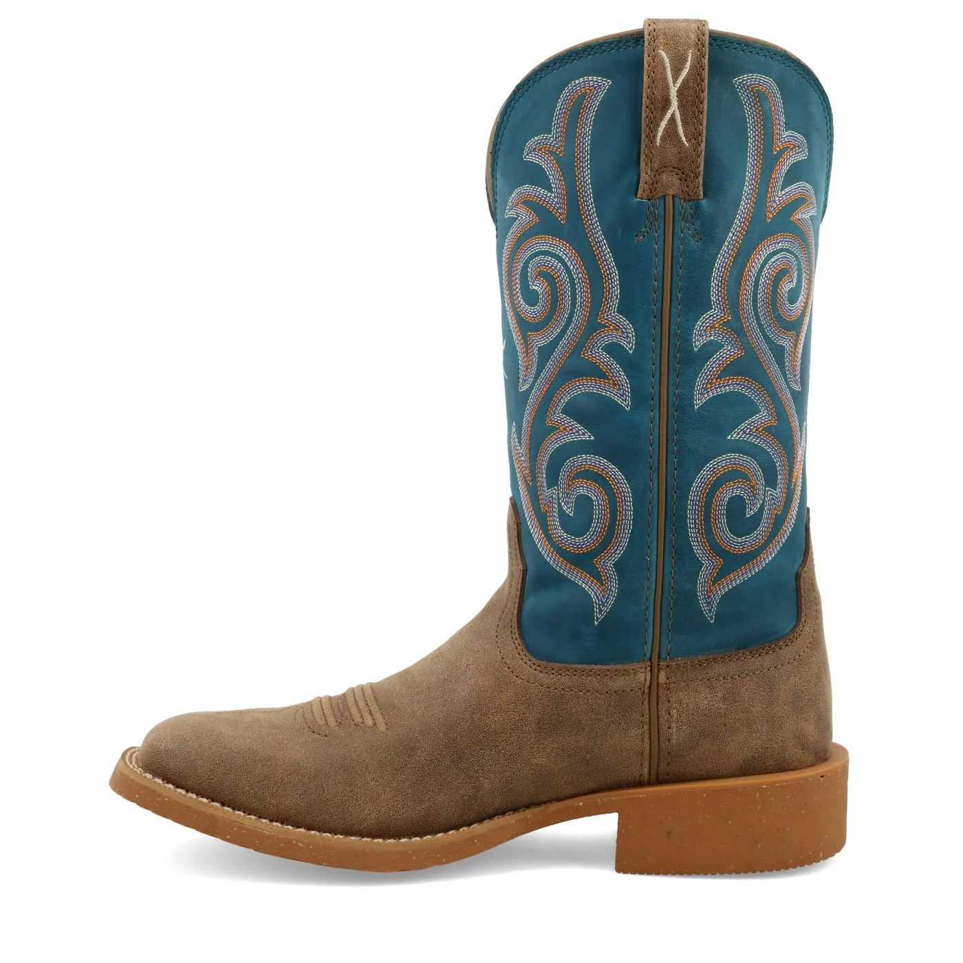 Twisted X Women's 11" Tech X Boot Bomber and Stormy Blue Square Toe Western Boot
