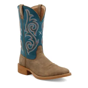 Twisted X Women's 11" Tech X Boot Bomber and Stormy Blue Square Toe Western Boot