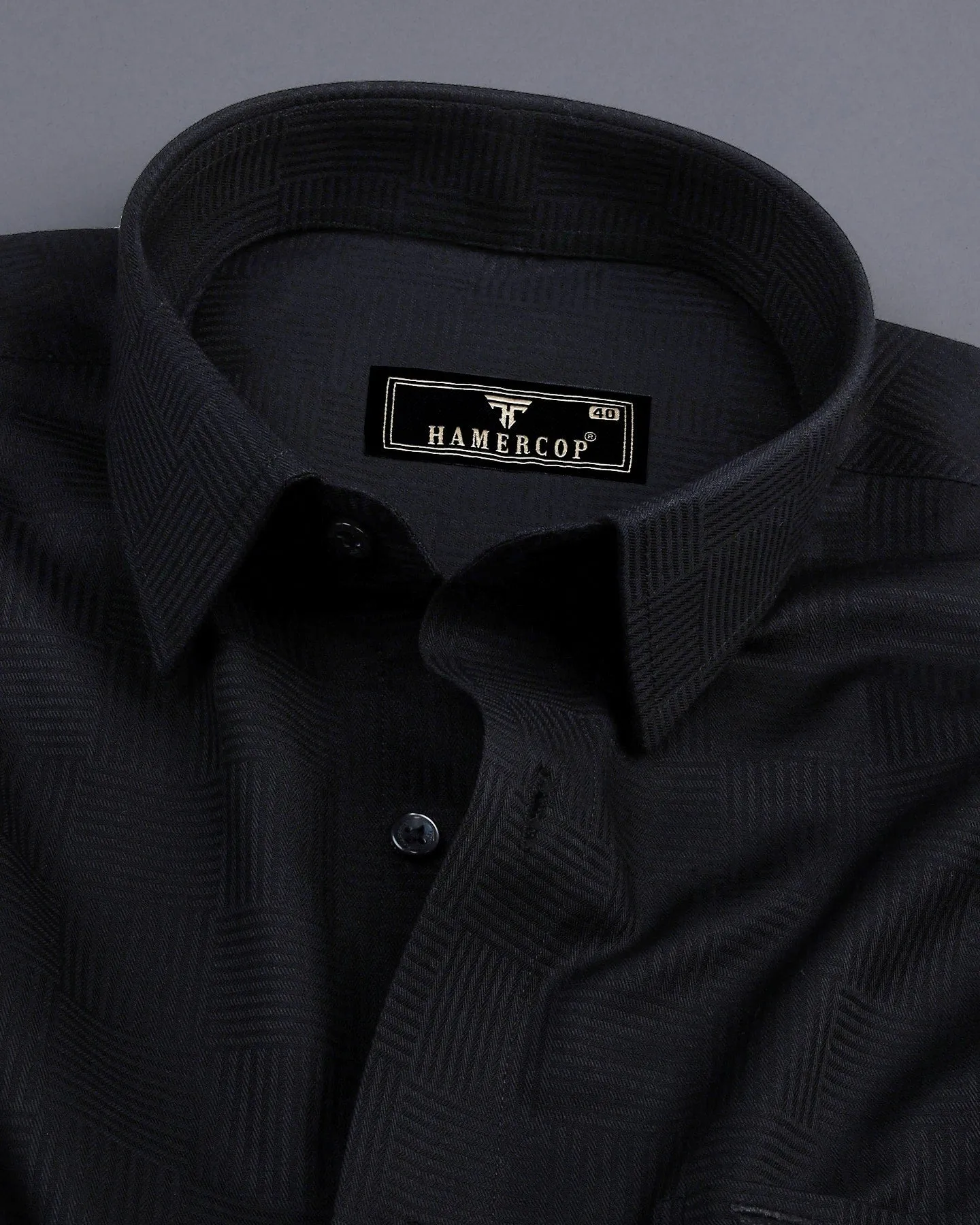 Walter Black  Dobby Texture Premium Cotton Shirt