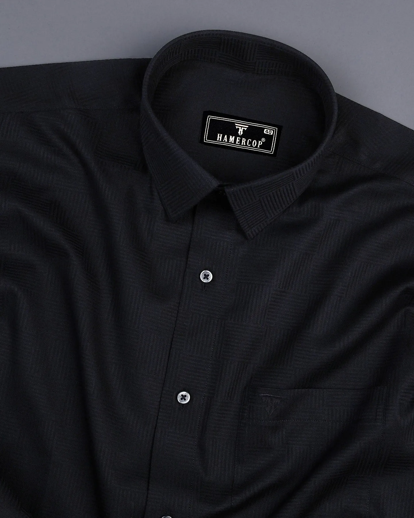 Walter Black  Dobby Texture Premium Cotton Shirt