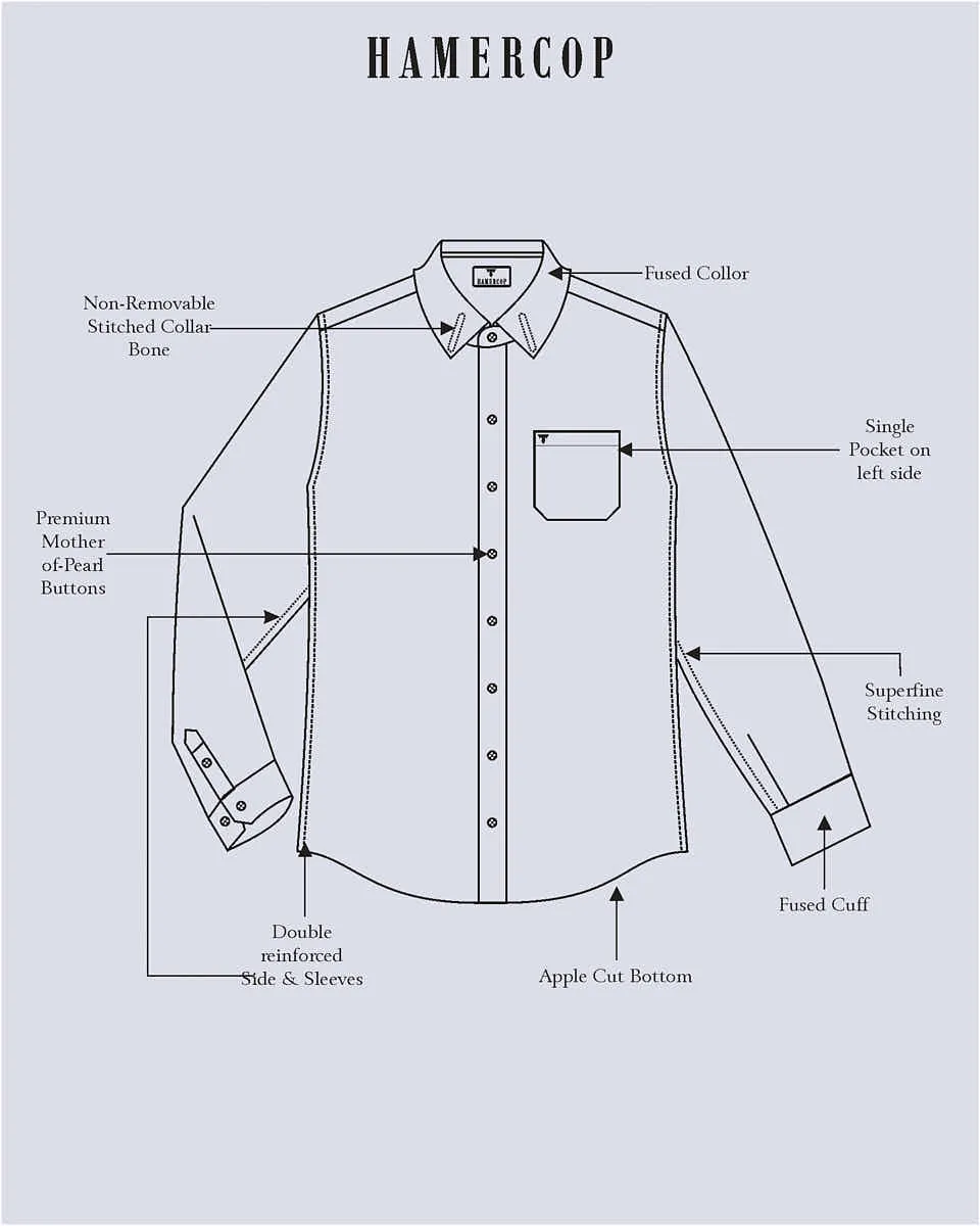 White Weft Stripe With Black Dotted Premium Dobby Cotton Shirt