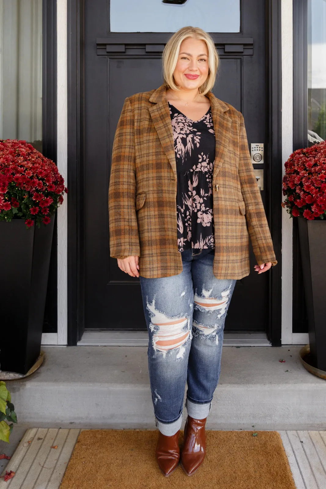 World Class Plaid Blazer - Haptics